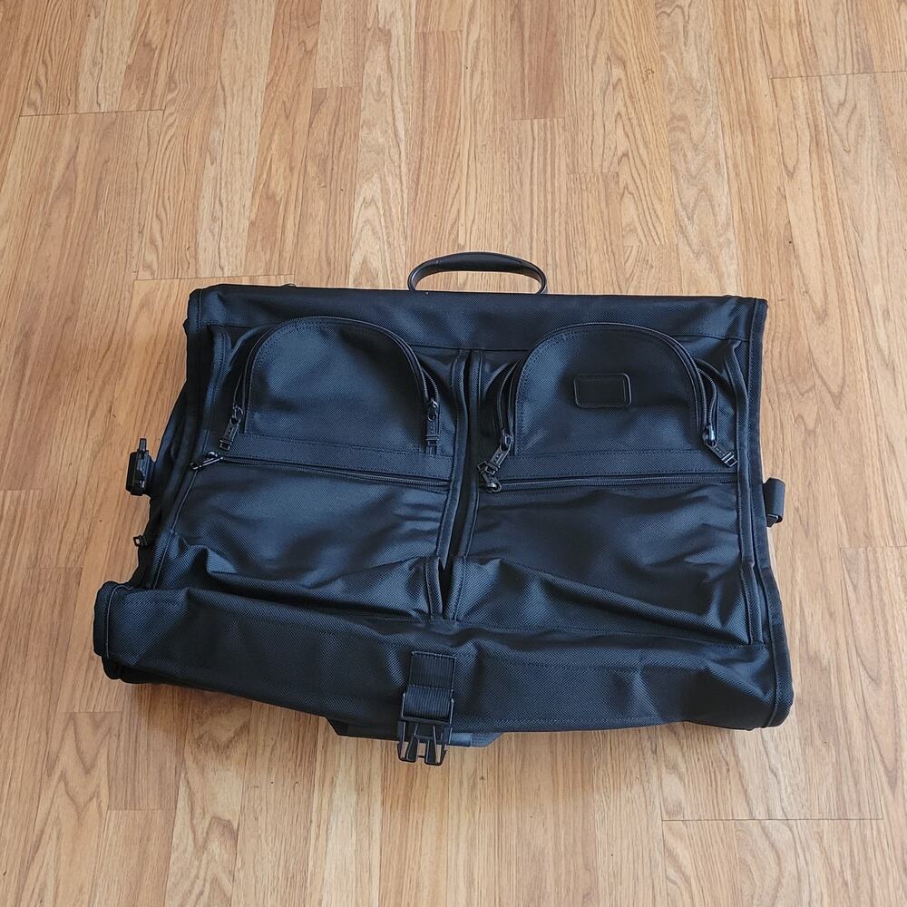Tumi Black Travel Garment Bag with Dual Front Pockets